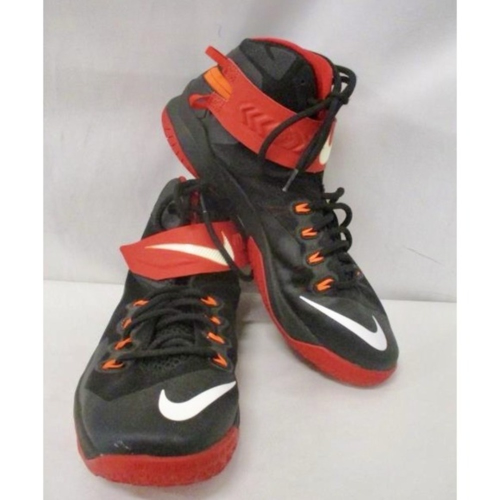 Nike Black Varsity Red LeBron Zoom 653641-016 Basketball Shoes